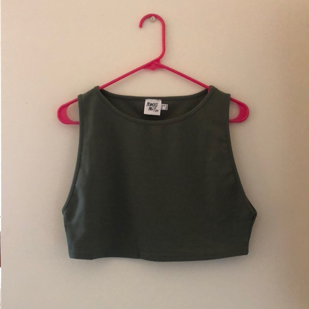 Princess Polly Green Cropped Tank